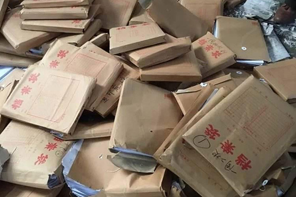 某企业文件销毁现场